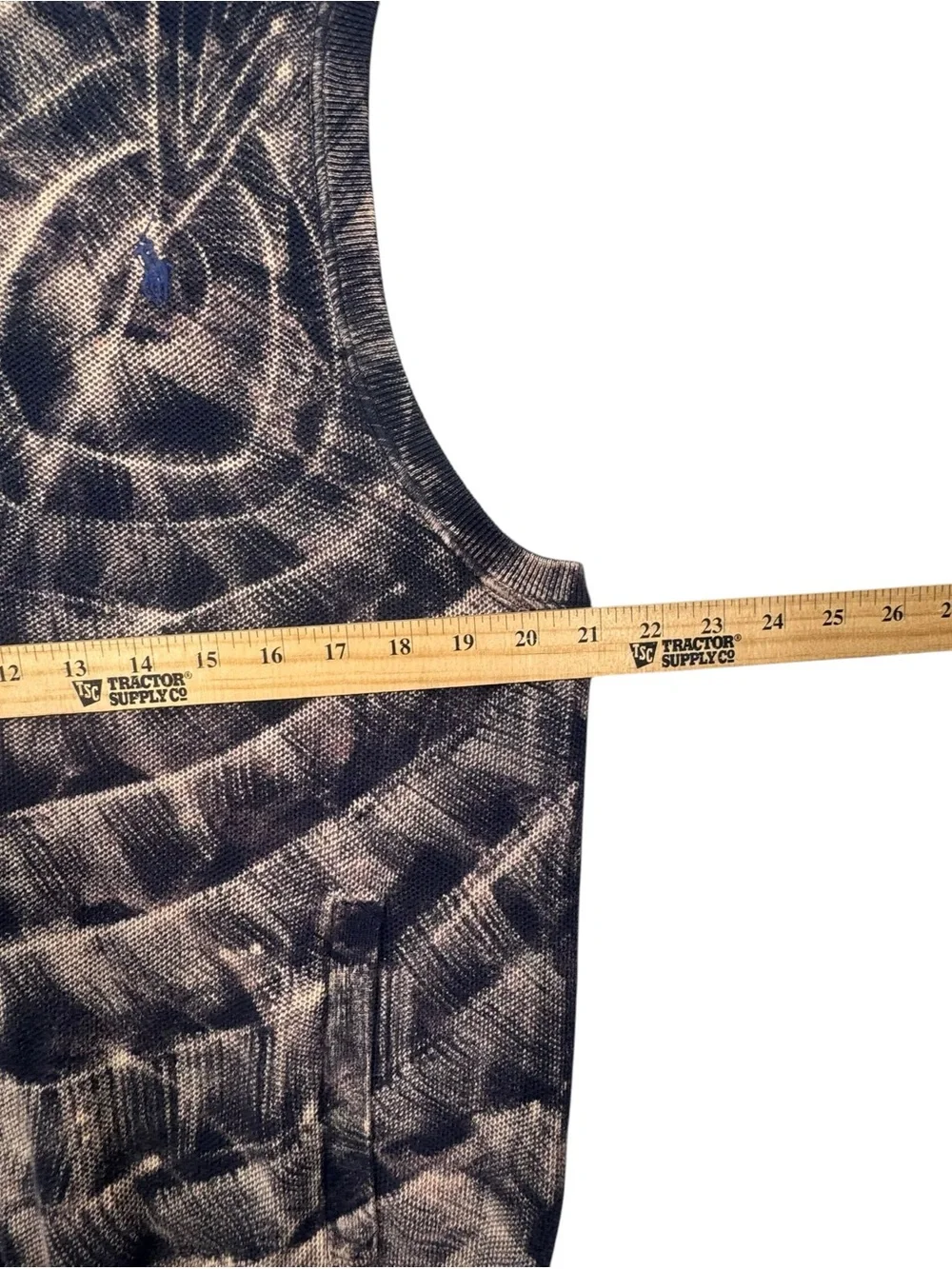 Polo Ralph Lauren Men's Full Zip Tie Dye Vest Cardigan Sweater Size Large